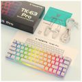 Tezarre Tk-63 Pro Tri Mode Wireless 60% Mechanical Gateron Hotswappable Full RGB Gaming Keyboard With BROWN SWITCHES. 