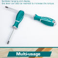 TOTAL 6pcs CR-V Screwdriver Set with New Design and Comfortable Handle THT250606. 