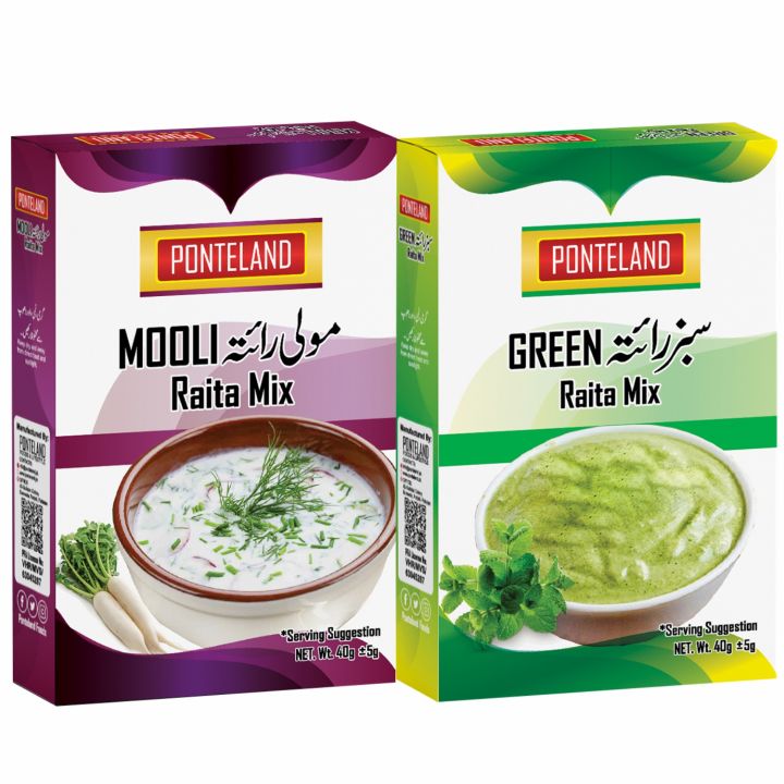 Radish Raita, Green Raita, 2 Pack of Raita Ponteland Foods