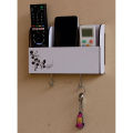 Multi-Purpose Wall Mount Remote Holder Charging Stand, Mobile Dock, Key Chain Hanger Organizer. 