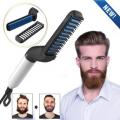 Men Quick Beard Straightener Styler Comb Multifunctional Hair Curling Curler Show Cap Tool Electric Hair Styler for Men Hair Styling Brush. 