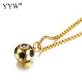Trendy Football Link Chain Soccer Necklace Pendant Gold Silver Color Sport Ball Jewelry Men Boy Children Pendant. 