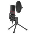 Redragon GM100 Gaming Streaming and Studio Microphone with stand 3.5mm Connector Mic. 