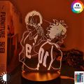Anime Haikyuu Acrylic Led Night Light Shoyo Hinata Figure for Kids Bedroom Decor Nightlight Manga Cool Gift Child 3D Table Lamp. 