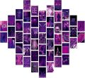 Customize 10 Purple theme aesthetic photo card of your choice aesthetic photo wall collage kit for wall decoration. 
