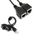 RJ45 1 Male to 2 Female Ethernet Splitter Cable for Super Cat5, Cat6, Cat7 LAN Ethernet Network Extension Cable Adapter. 