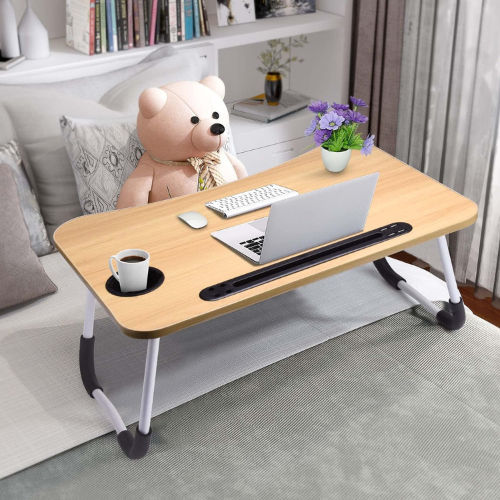 Wooden%20Gaming%20Laptop%20Table%20For%20Bed%20Foldable%20Stand%20%E2%80%93%20Adjustable%20Ergonomic%20Bed%20Desk%20with%20Cup%20Holder,%20Phone%20Slot%20&%20Mouse%20Pad%20%E2%80%93%20Perfect%20for%20Work,%20Study,%20Gaming%20&%20Eating%20-%20Image%204