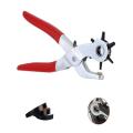 Revolving 6 Sizes Round Hole Perforator Hole Punch Plier. 