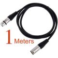 1 Meter  Patch Cord XLR Male to XLR Female Speaker Cable Balanced Microphone Cables for Recording, Stage, DJ, Pro, Studio Cable. 