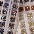 1200/720 Pieces Nail Rhinestone 3D Crystal DIY Nail Art Decorations Crystal Diamond Gem Glitter Nail Beauty Accessories. 