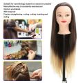 Hair Dummy Training Head For Soft Hair Multipurpose Hair Styling Practice Salon Cutting Hair (Golden Black). 