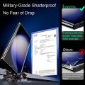 IMBZBK [4+4 Pack] UV for samsung galaxy S23 Ultra Screen Protector Tempered Glass Accessories 4 Pack UV Glass with 4 Pack camera lens Protector samsung S23 Ultra Case Friendly Fingerprint suitable. 