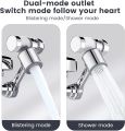 1080 Rotating Faucet Sprayer Head Double O-ring Design, Movable Tap Head Water Saving, Sink Aerator Head Extender for Bathroom Kitchen with Adapter. 