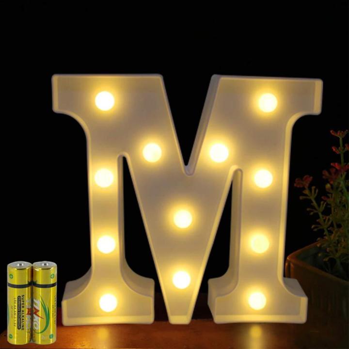 Light Up Letters,Alphabet LED Letter Lights Warm White Night Light Letters for Home Party Bar Wedding Festival Decorative (1 Piece) A TO Z  ALPHABET IS  AVAILABLE