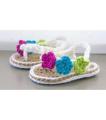 Multi Color Woolen Handmade Crochet Baby Summer Sandal. 