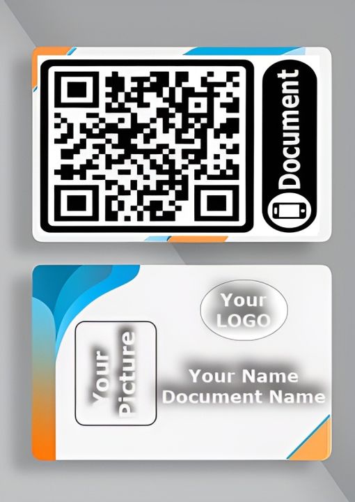 Pvc QR Scand Card | Save your Prosnal Data 100+ Documents & Picture | in one QR Scan Pvc Card