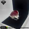 Anari Yaqoot Ring For Men , Big Size Anari Yakoot Men Ring , Dark Red Cabochon Ruby Ring , Handcrafted Ruby Gemstone Ring. 