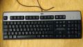 HP branded (use) USB wired keyboard, simple, robust and versatile for office and for home. 