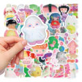 56 Cute Cartoon Clay Avatar Stickers Phone Cases Hand Ledger Computer iPad Decoration Waterproof DIY Stickers. 
