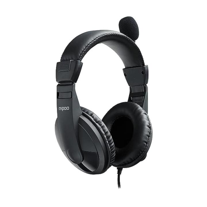 Rapoo H150 Stereo Wired Over Ear Headphones with Microphone Noise-Reduction, USB