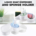 New High Quality 3in1 Plastic Dish Soap Dispenser with Sponge Holder For Kitchen Sink Bathroom Counter Storage in pakistan. 