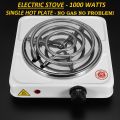 Electric Stove (Electric CHULA) Portable Hot Plate - Open Iron Coil Single Burner 1000 Watts - RAF R8010B. 