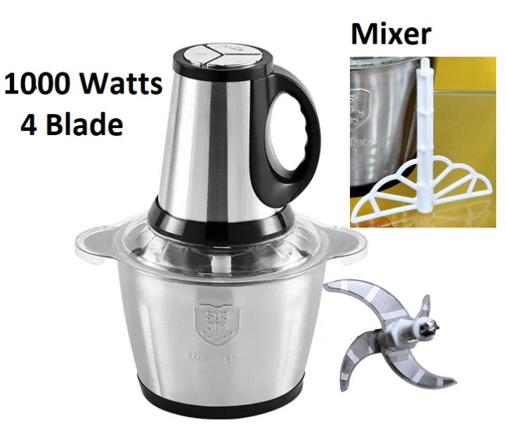 Silver Crest Electric Meat Chopper Bowel Capacity 3L  SUS 304 stainless steel  Cutting Blade and Powerful 1000 watts Motor