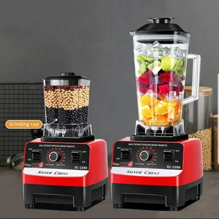 Silver Crest Blender Ultra Heavy duty Blender Machine 2 in 1 Multifunctional Blender for Smoothie, Milkshake, Juicer Ice Crusher Large Capacity Unbreakable Jug and 700ml Chopper With Powerful Motor