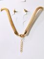 Elegant Metal Necklace & Earrings Set for Women – Stylish Designer Pendant Necklace - Necklace and Earrings. 