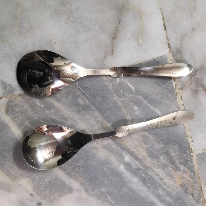 2 Pcs Serving Spoon Stainless Steel Size 9.5 inches