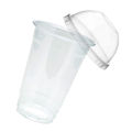 High Quality Disposable Glass WITH Dom Lid for Juice, Slush - 16oz. 