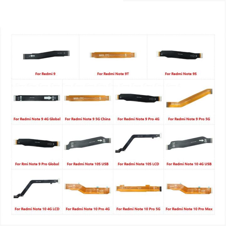 Main Board Motherboard Connection Flex Cable Parts For XiaoMi Redmi Note 9 9T 9S 10S 10 Pro Max Global 4G 5G