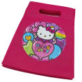 Hello Kitty Goody Bags - 8 x 6 Inch - Fabric Gift Bags - Hello Kitty Themed Party - Dark Pink - Girls - Pack Of 10. 