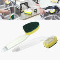 Soap Dispenser Scrubber Cleaner Dish Wand Brush Scrub Refill Washing Kitchen. 