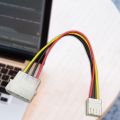 【BIGSALE】 20cm 4-pin Big to Small Power Cable Metal Floppy Drive Power Cord for Computer PC. 