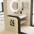 Removable Sticker  Bathroom Sign - 3D Toilet & Washroom Door Indicator For Restaurants, Cafes, And Malls - Unisex Black Restroom Symbol. 