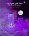 Bluetooth Speaker USB Crystal Rose Lamp RGB Color changing Modern LED Crystal Table Lamp Touch & Remote Controlled Projector. 
