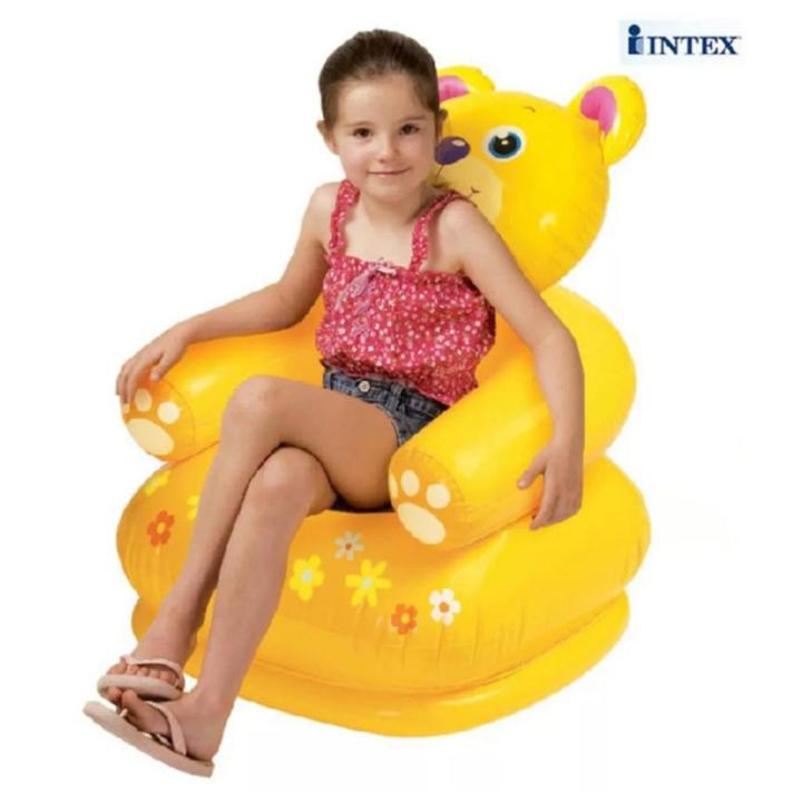 Intex 68556 Plastic Air Balloon Inflatable Chair Sofa For Kids Girls and Boys Happy Animals Daraz.pk