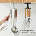 Kitchen Rotating Hook 360° [6 in 1] - Kitchen Storage Rack - Kitchen Storage Organizer - Hanging Utensils Organizer - Kitchen Spoon Holder - Kitchen Cabinet Storage Organizer - Hanging Hook 360° Kitchen Organizing Gadgets - Kitchen Space Saving Tools. 