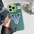 🔥👍【Compatible with IPhone Phone Case】🔥👍 Stylish V-VRUNK Phone Case IMD Color Silver Shell For IPhone 16 15 14 13 12 11 Pro Max Plus. 
