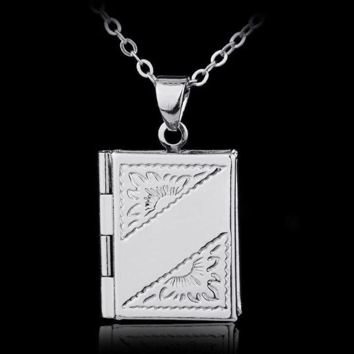 925 sterling silver Necklace Jewelry Openable Wish Box Book Necklace Pendant Pendants Jewelry Gift For Friends Lovers