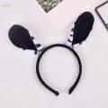 Zebra Ears and Long Tail Set Costume Accessories Kids Animal Headband for Halloween Themed Party. 