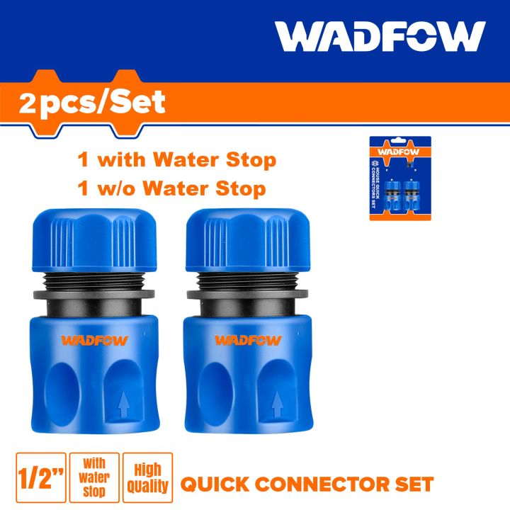 Hose Connector Sets - select 3pcs Set / 2pcs / 1pc Connector / 1 pc Tap Connector / 3pcs Set contains 2 Quick Connectors 1/2 inch - 1 Threaded Tap Connector with Reducer - use for Pressure Washers, Gardening - Wadfow