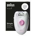 Braun Silk Epil 1 Epilator SE-1000- White & Pink. 
