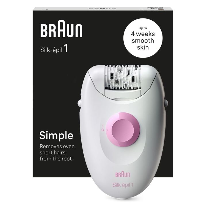 Braun Silk Epil 1 Epilator SE-1000- White & Pink