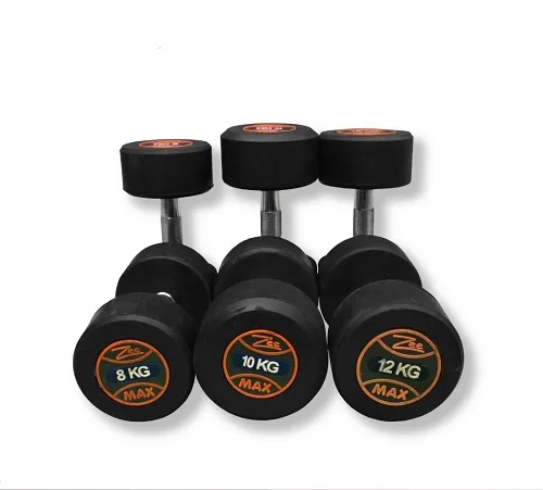 ZEE MAX Single PCS Rubber Coated Dumbbell 1KG TO 20kG(SINGLE PCS)