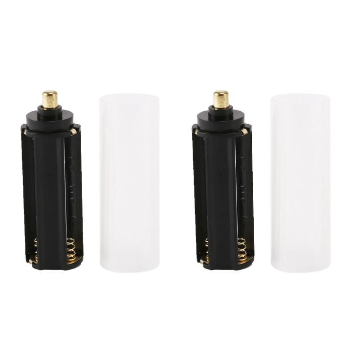 XHHDQES New 2PCS 18650 Battery Tube + 2PCS AAA Battery Holder for Flashlight Torch Lamp