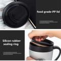 Coffee Mug with Spoon and Lid, Stainless Steel Insulated Coffee Mug Water Cup with Spoon and Lid for Office Travel Kitchen Gadgets Insulated Coffee Mug. 
