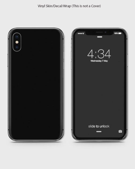 Iphone%20X%20Phone%20Skin%20Front%20Back%20And%20Sidesmatte%20Black%20Skin%20-%20Image%203