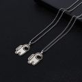 XL Among Us Space Werewolf Killing Necklace Street Internet-Famous Fashion Brand Necklace Male And Female Students Punk Disco Jumping Sweater Chain. 